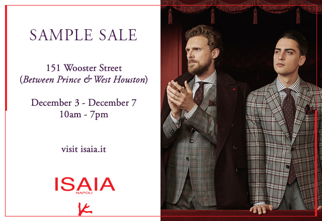 Isaia Eidos Sample Sale The Choosy Beggar